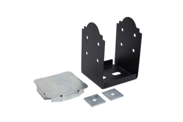 Simpson Strong-Tie APB88R Outdoor Accents® Mission Collection® ZMAX®, Black Powder-Coated Post Base for 8x8 Rough