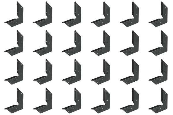 Simpson Strong-Tie APRTA12 Outdoor Accents® ZMAX®, Black Powder-Coated Rigid Tie® Angle for 1x2 Joist/Post, 24-Pack