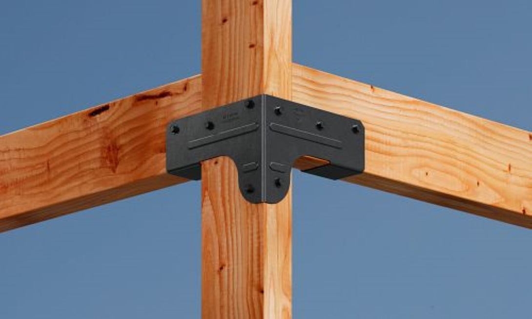 Simpson Strong-Tie APRTC2 Outdoor Accents® ZMAX®, Black Rigid Tie® Corner Connector for 2x Joist, 2x4 Post, 8-Pack