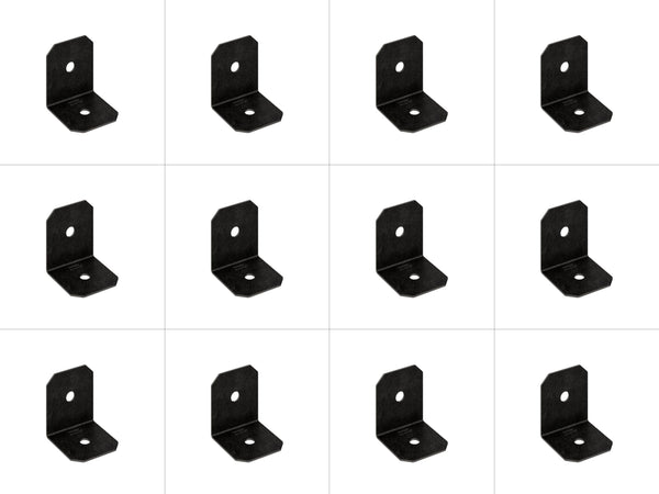 Simpson Strong-Tie APVA4 Outdoor Accents® Avant Collection™ ZMAX®, Black Powder-Coated 90° Angle for 4x, 12-Pack