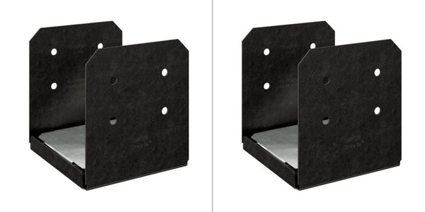 Simpson Strong-Tie APVB1010 Outdoor Accents® Avant Collection™ ZMAX®, Black Powder-Coated Post Base for 10x10, 2-Pack