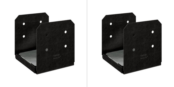 Simpson Strong-Tie APVB1010R Outdoor Accents® Avant Collection™ ZMAX®, Black Powder-Coated Post Base for 10x10 Rough, 2-Pack