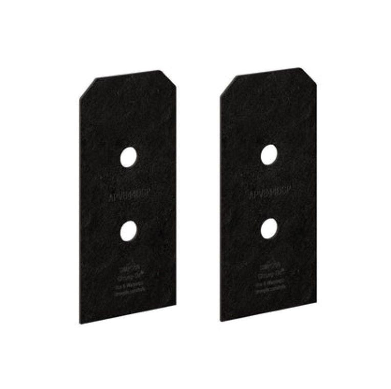 Simpson Strong-Tie APVB44DSP Outdoor Accents® Avant Collection™ ZMAX®, Black Post Base Side Plate for 4x Qty-2