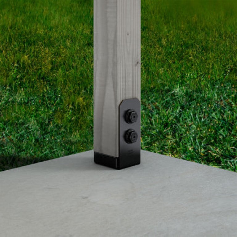 Simpson Strong-Tie APVB44R Outdoor Accents® Avant Collection™ ZMAX®, Black Powder-Coated Post Base for 4x4 Rough