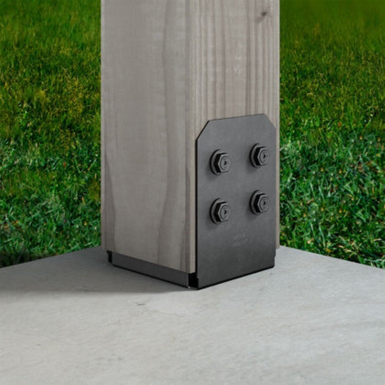 Simpson Strong-Tie APVB88R Outdoor Accents® Avant Collection™ ZMAX®, Black Powder-Coated Post Base for 8x8 Rough