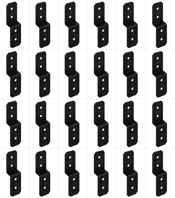 Simpson Strong-Tie APVDJT1.75-4 Outdoor Accents Avant Collection 3 in. ZMAX, Black Powder-Coated Deck Joist Tie for 1-3/4 in. Wood, 24-pack