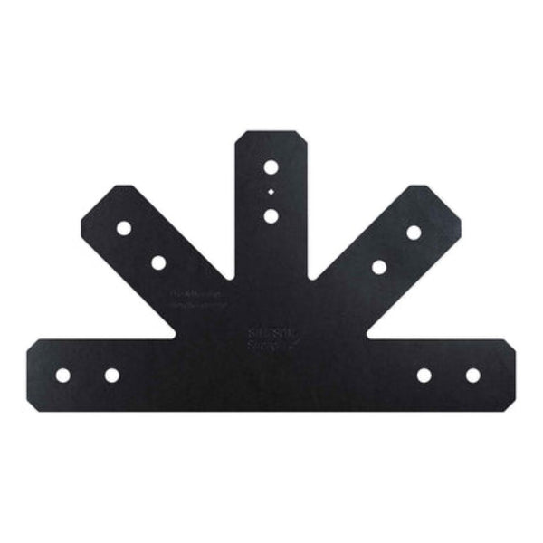 Simpson Strong Tie APVGP1212-4 Outdoor Accents® Avant Collection™ 12:12 Pitch, Black Powder-Coated Gable Plate for 4x (2-pack)