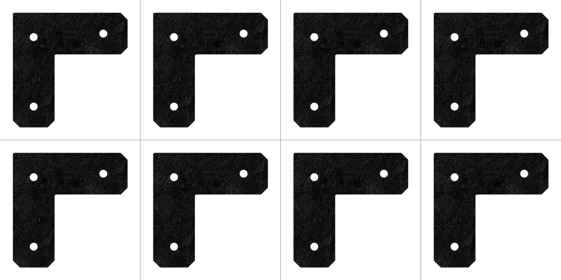 Simpson Strong-Tie APVL4 Outdoor Accents® Avant Collection™ ZMAX®, Black Powder-Coated L Strap for 4x4, 8-Pack