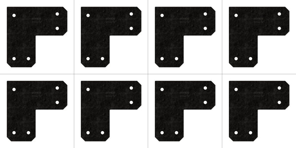 Simpson Strong-Tie APVL6 Outdoor Accents® Avant Collection™ ZMAX®, Black Powder-Coated L Strap for 6x6, 8-Pack