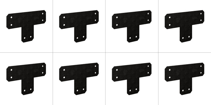 Simpson Strong-Tie APVT6 Outdoor Accents® Avant Collection™ ZMAX®, Black Powder-Coated T Strap for 6x6, 8-Pack