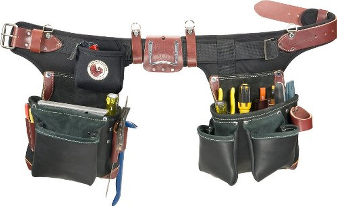 Occidental Leather B9588 Adjust-to-Fit Green Building Tool Belt Set - Black