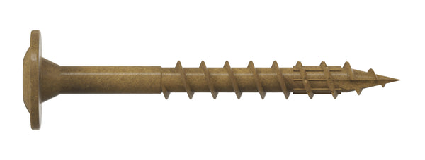 Simpson Strong-Tie CBT08112MB #8 x 1-1/2 in. T20, Quik Guard, Tan Wafer-Head Cabinet Screw 4000-Qty