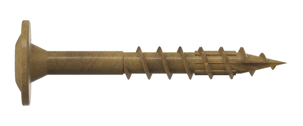 Simpson Strong-Tie CBT08114MB #8 x 1-1/4 in. T20, Quik Guard, Tan Wafer-Head Cabinet Screw 5000-Qty