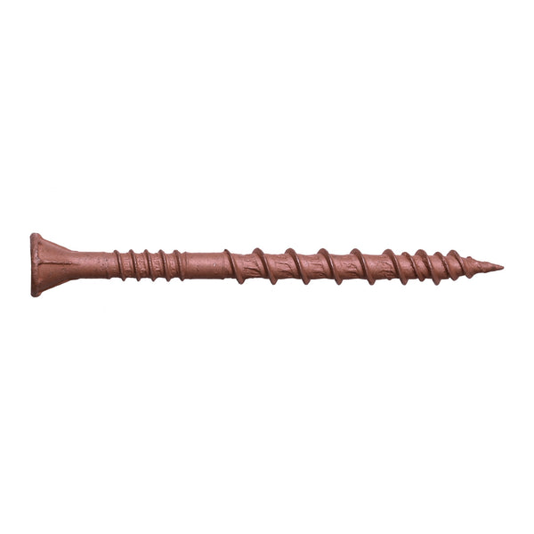 Simpson Strong-Tie DSVR212R350 Deck-Drive™ DSV WOOD Screw — #10 x 2-1/2 in. T-25, Flat Head, Quik Guard®, Red 350-Qty