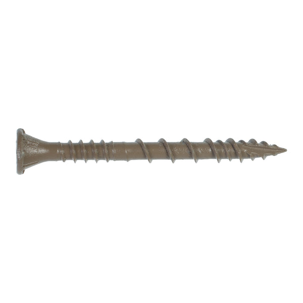 Simpson Strong-Tie DSVT2R350 Deck-Drive™ DSV WOOD Screw — #10 x 2 in. T-25, Flat Head, Quik Guard®, Tan 350-Qty