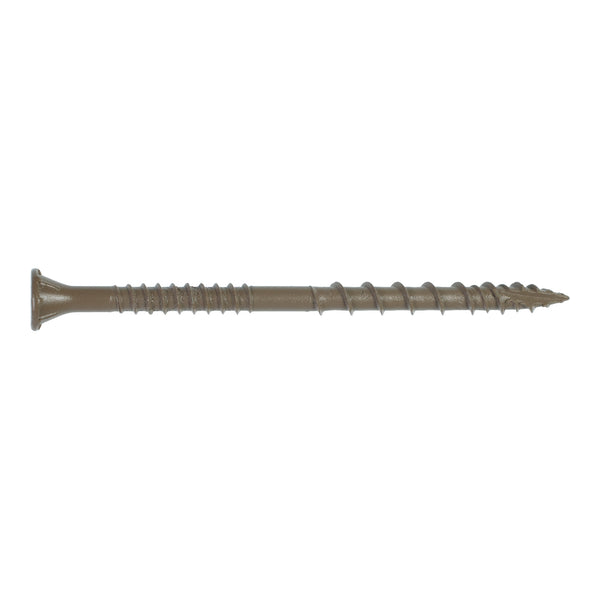 Simpson Strong-Tie DSVT312R350 Deck-Drive™ DSV WOOD Screw — #10 x 3-1/2 in. T-25, Flat Head, Quik Guard®, Tan 350-Qty