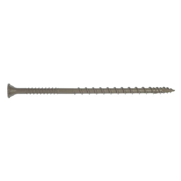 Simpson Strong-Tie DSVT4R350 Deck-Drive™ DSV WOOD Screw — #10 x 4 in. T-25, Flat Head, Quik Guard®, Tan 350-Qty