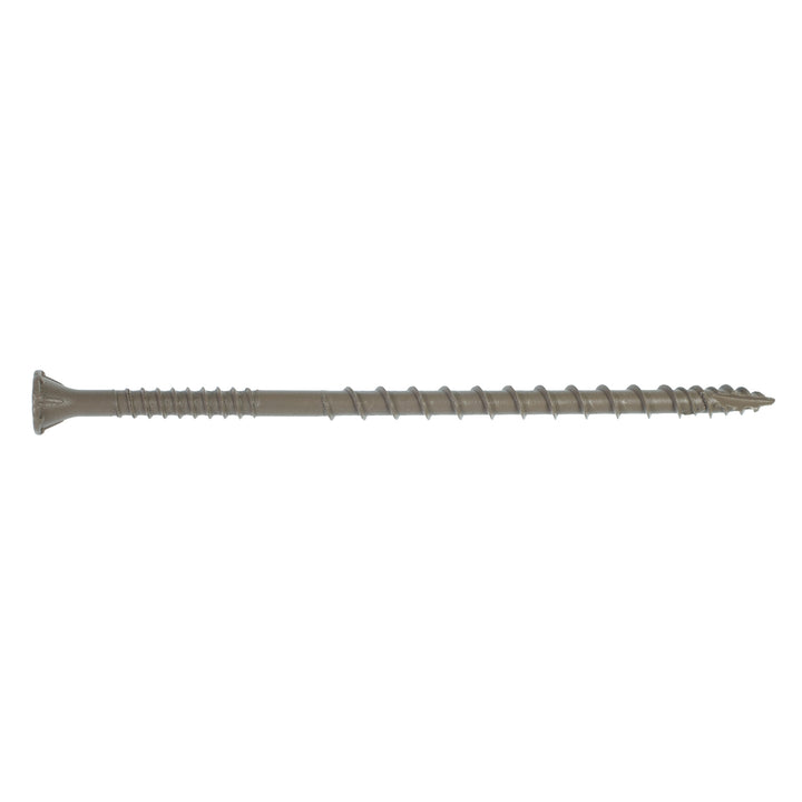 Simpson Strong-Tie DSVT4R350 Deck-Drive™ DSV WOOD Screw — #10 x 4 in. T-25, Flat Head, Quik Guard®, Tan 350-Qty