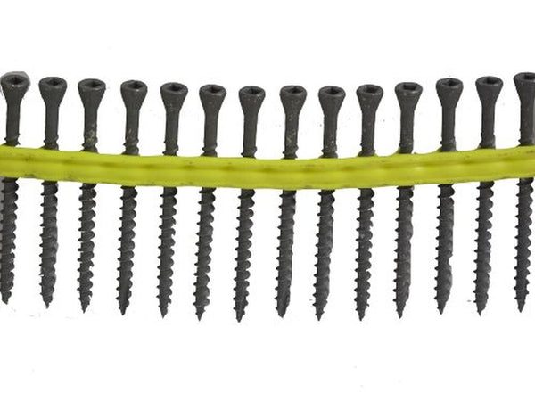 Simpson Strong-Tie DTHQ212S #8x2-1/2 Square Drive Trim Head Quik Guard Coating Steel Collated Screws, 1,500/Box