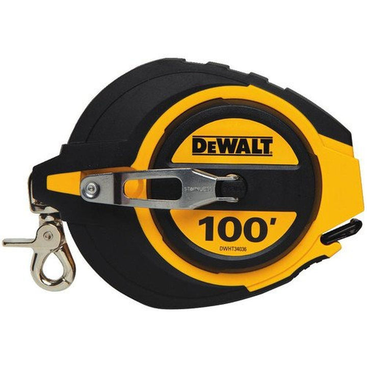 DeWalt DWHT34036 3/8 in. x 100 ft. Steel Closed Case Long Tape Measure