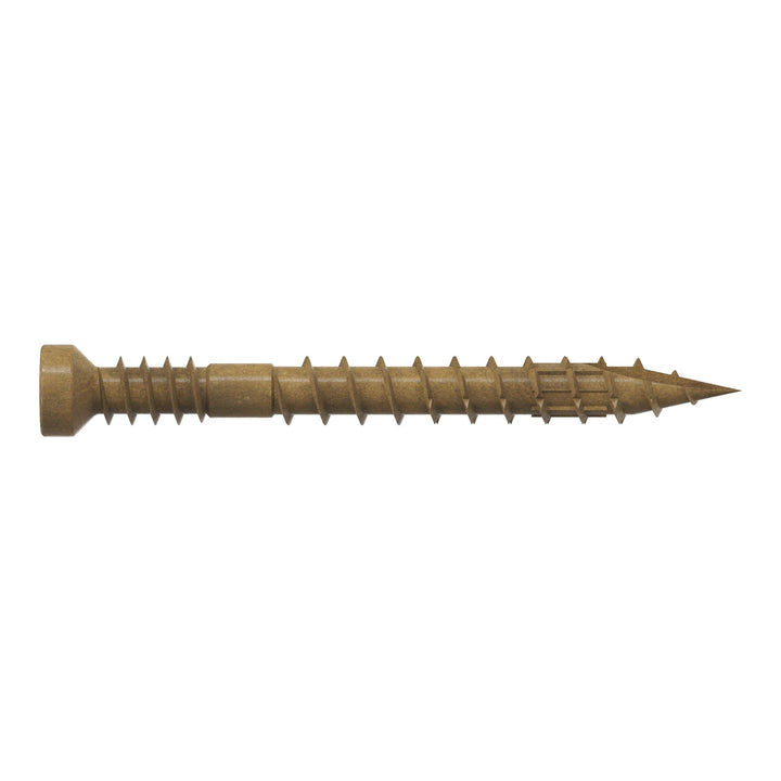 Simpson Strong-Tie FT07112R500 #7 x 1-1/2 in. T10, Trim-Head, Quik Guard®, Tan Finish Trim Screw 500-Qty