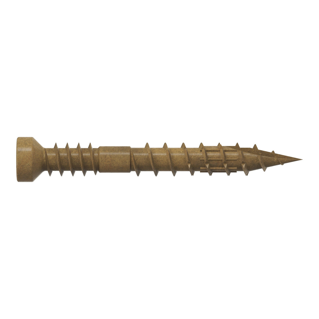 Simpson Strong-Tie FT07114R500 #7 x 1-1/4 in. T10, Trim-Head, Quik Guard®, Tan Finish Trim Screw 500-Qty