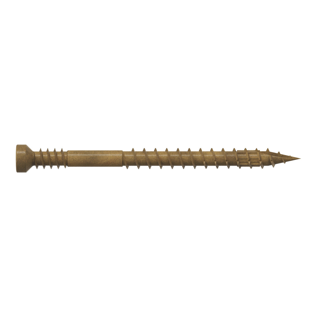 Simpson Strong-Tie FT07200MB #7 x 2 in. T10, Trim-Head, Quik Guard®, Tan Finish Trim Screw 4000-Qty