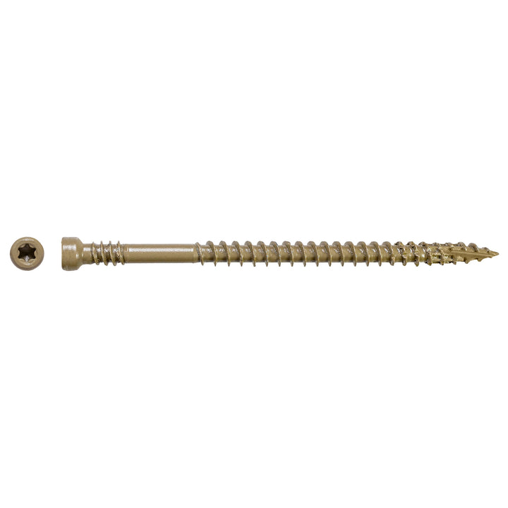 Simpson Strong-Tie FT07212MB #7 x 2-1/2 in. T10, Trim-Head, Quik Guard®, Tan Finish Trim Screw 1750-Qty