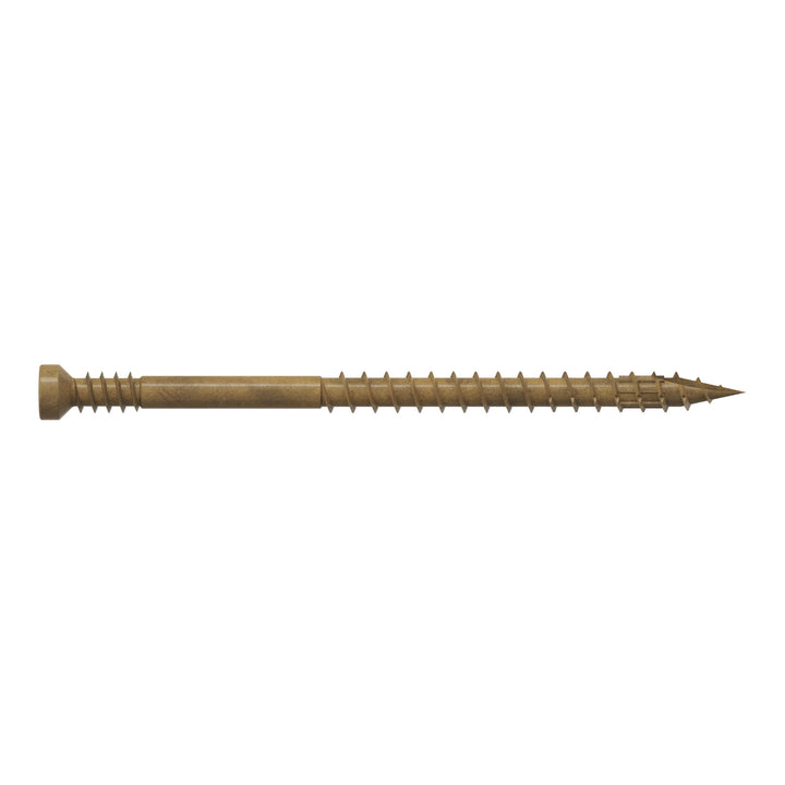 Simpson Strong-Tie FT07212MB #7 x 2-1/2 in. T10, Trim-Head, Quik Guard®, Tan Finish Trim Screw 1750-Qty