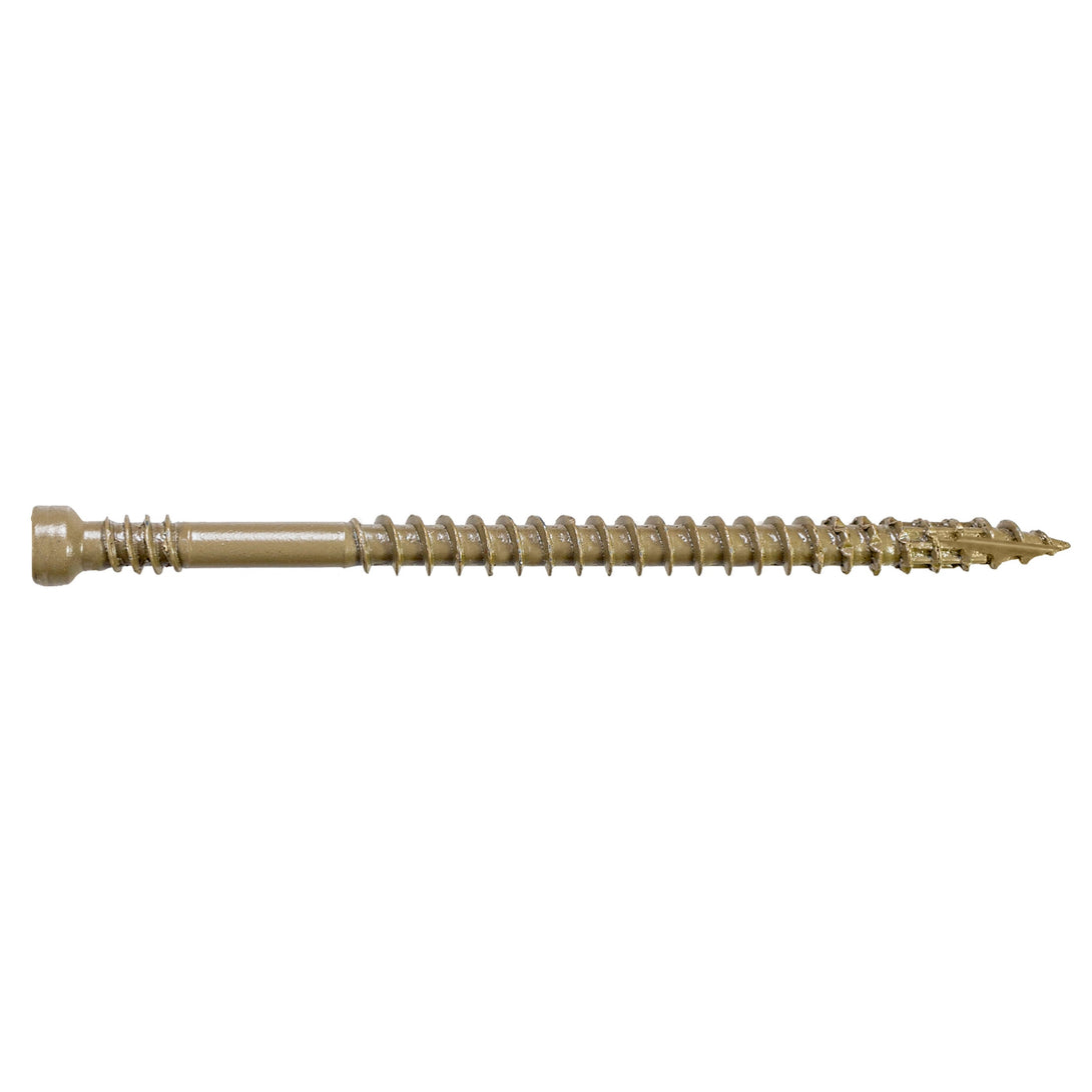 Simpson Strong-Tie FT07212MB #7 x 2-1/2 in. T10, Trim-Head, Quik Guard®, Tan Finish Trim Screw 1750-Qty