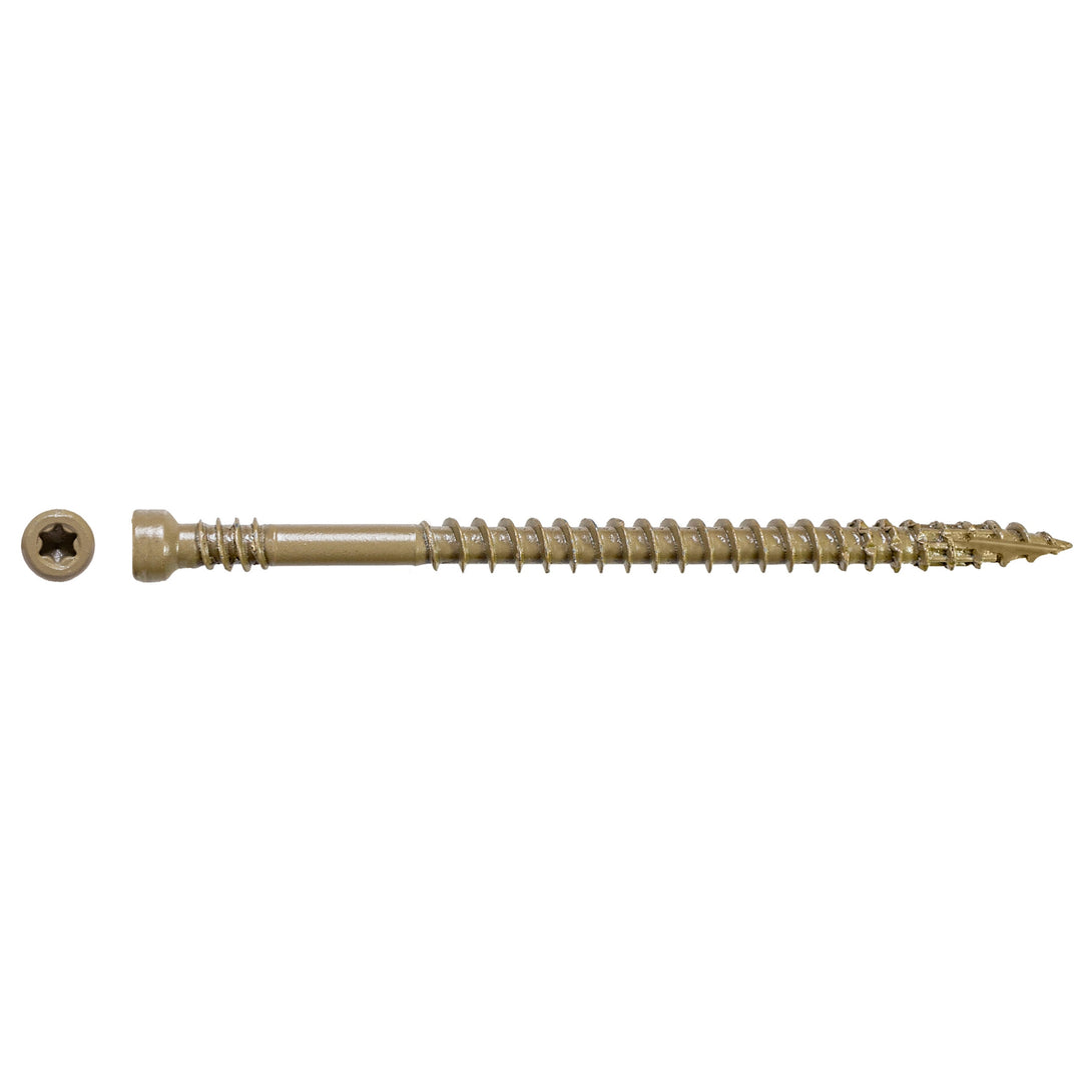 Simpson Strong-Tie FT07212R400 #7 x 2-1/2 in. T10, Trim-Head, Quik Guard®, Tan Finish Trim Screw 400-Qty