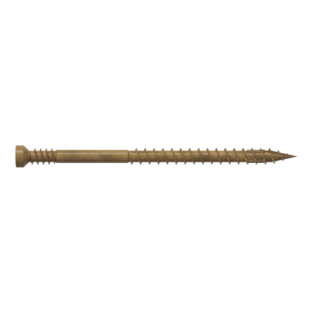 Simpson Strong-Tie FT07212R400 #7 x 2-1/2 in. T10, Trim-Head, Quik Guard®, Tan Finish Trim Screw 400-Qty