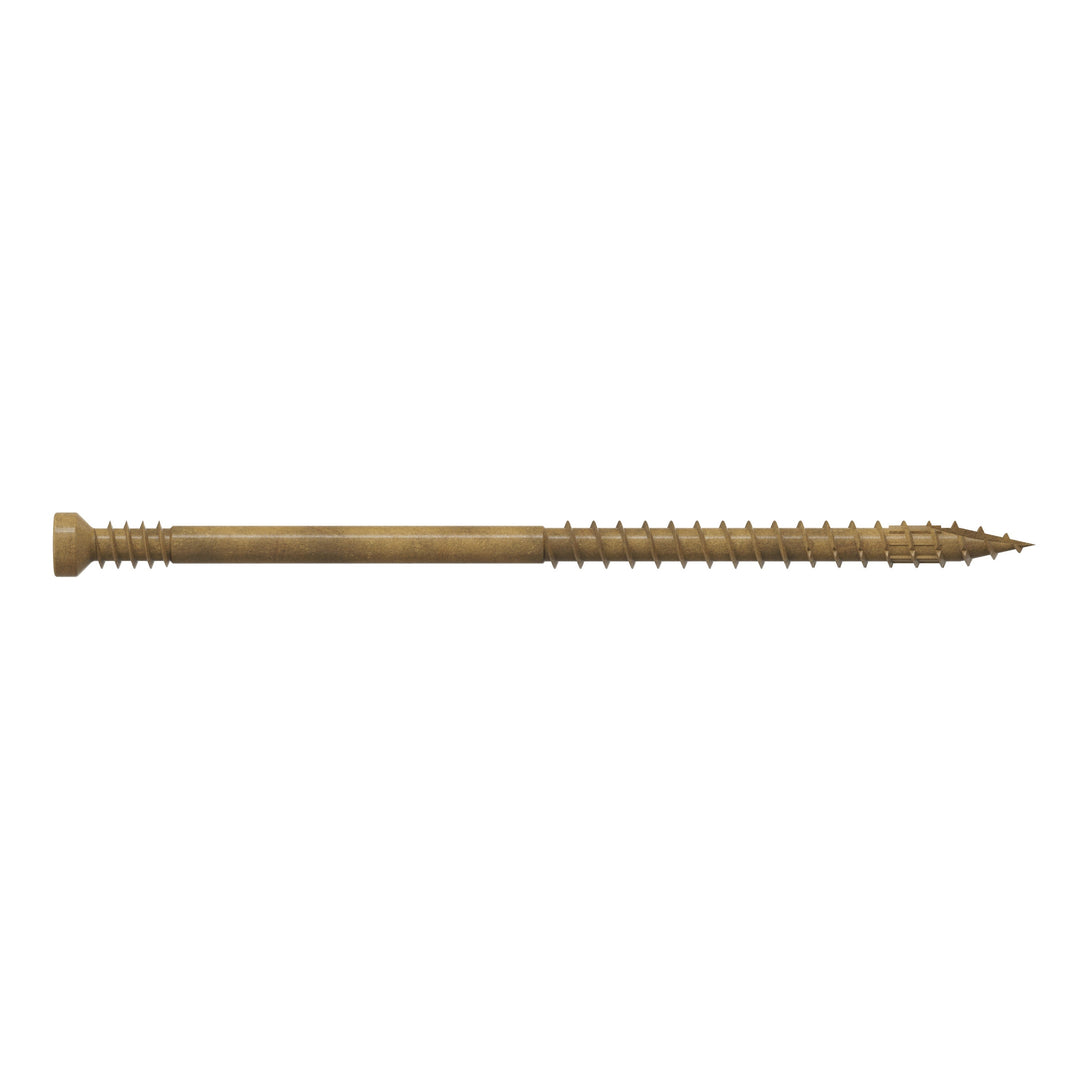 Simpson Strong-Tie FT07300MB #7 x 3 in. T10, Trim-Head, Quik Guard®, Tan Finish Trim Screw 1750-Qty