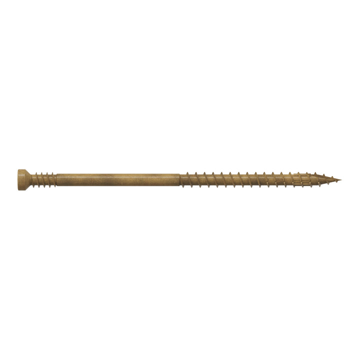 Simpson Strong-Tie FT07300MB #7 x 3 in. T10, Trim-Head, Quik Guard®, Tan Finish Trim Screw 1750-Qty