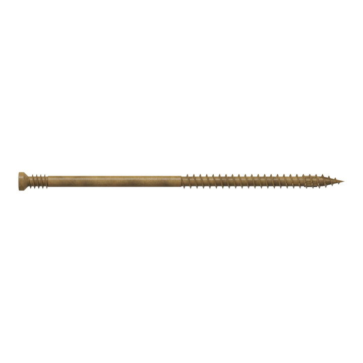 Simpson Strong-Tie FT09400MB #9 x 4 in. T15, Trim-Head, Quik Guard®, Tan Finish Trim Screw 1000-Qty