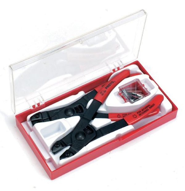 Stanley Proto J380 Small Pliers Set with Replaceable Tips, 18 Piece Set