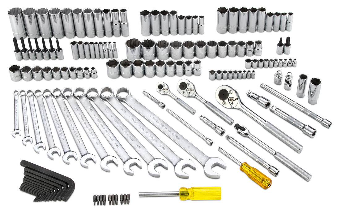 Proto - 1/4", 3/8", & 1/2" Drive 148Piece Socket Set- 6 & 12 Pt. J47148