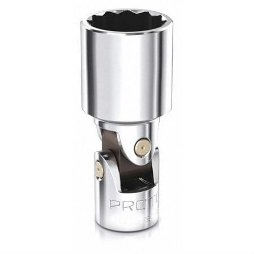 Proto J4774AS 1/4-inch Drive 7/16-inch 12-Point Intermediate Universal Socket, 1 per Pack