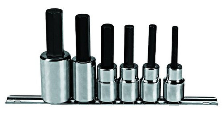 Stanley Proto J5441-SM 1/2 in. Drive Black Oxide Finish Hex Bit Socket, 6 Piece Set