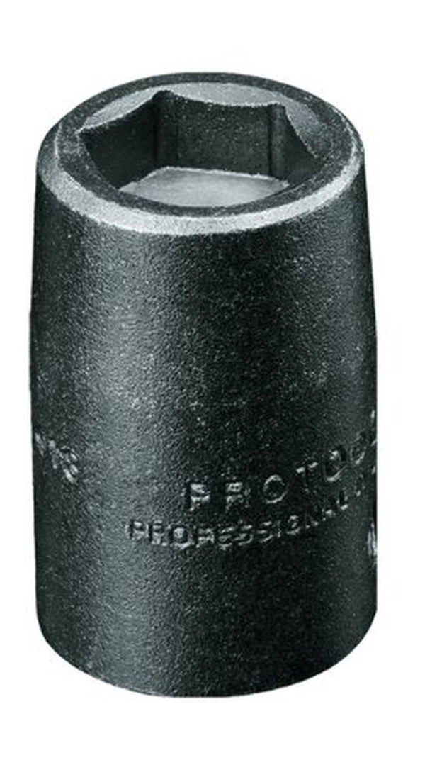 Stanley Proto J7214PF 3/8 in. Drive 6 Point 7/16 in. Black Oxide High Strength Magnetic Power Socket