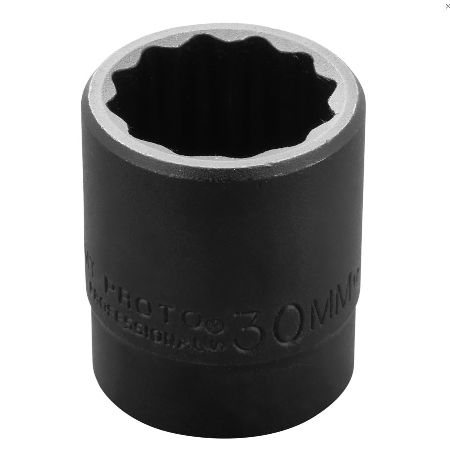 Stanley Proto J7430MT 1/2 in. Drive 12 Point 30 mm Metric Standard Impact Socket