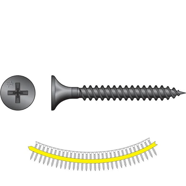 Simpson Strong-Tie DWF158PS DWF Drywall-to-CFS Screw Collated — #6 x 1-5/8 in. #2 Phillips Bugle Head 2500-Qty